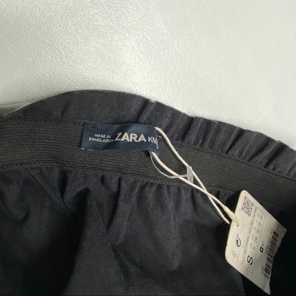 NWT Small Zara Knit Shiny Faux Patent pull on Skirt - Picture 8 of 10